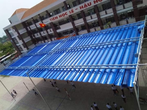 Mái xếp tại sân trường giá chỉ 390.000/m2
